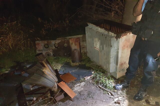 Lo abrieron y retiraron unos 100 kilos de cobre del bobinado.