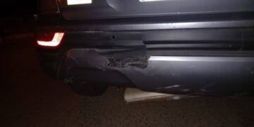 Cómo quedó la camioneta de Ricardo Carloni tras el choque