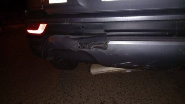 Cómo quedó la camioneta de Ricardo Carloni tras el choque