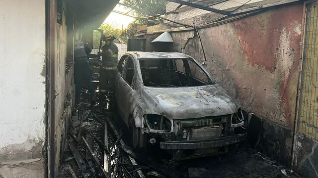 Vivienda quemada en La Falda