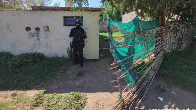 Allanamiento realizado en San Marcos Sierras. (MPF Córdoba)
