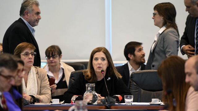 Reunión. Carmen Polledo, del PRO (Télam)