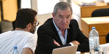 Marcelo y Facundo Macarrón, en la audiencia del jueves, en Río Cuarto.