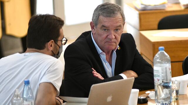 Marcelo y Facundo Macarrón, en la audiencia del jueves, en Río Cuarto.