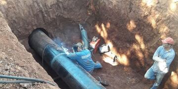 Avances en la construcción del acueducto en la ciudad de Oberá.