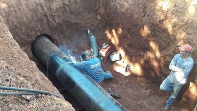 Avances en la construcción del acueducto en la ciudad de Oberá.