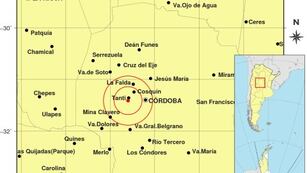 Se registró un temblor en cercanías a Tanti. (Inpres)