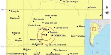 Se registró un temblor en cercanías a Tanti. (Inpres)