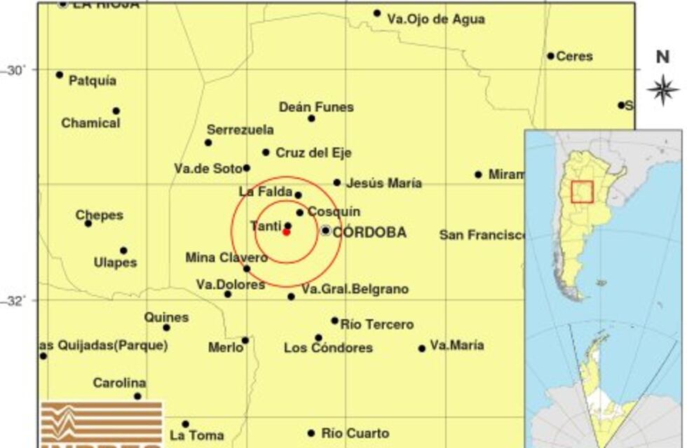 Un sismo sacudió el Valle de Punilla: epicentro cerca de Tanti