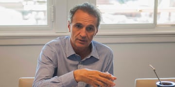 Gabriel Katopodis Ministro de Obras Públicas de la Nación, durante una entrevista. Foto Federico Lopez Claro