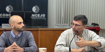 Pierluiggi Chiatti, director ejecutivo del IMV, junto al presidente del Concejo, Lisandro Mársico