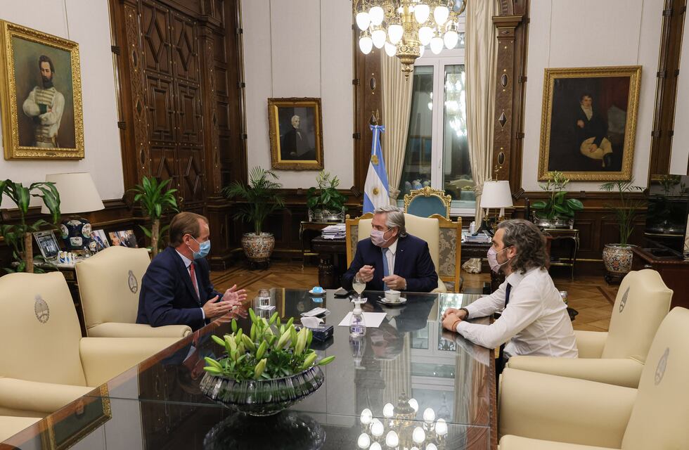 Gustavo Bordet se reunió con Alberto Fernández