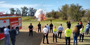 Se destruyeron 300 kg de pirotecnia ilegal incautada