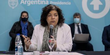 Ministra. Carla Vizzotti impulsó la vacunación con una sola dosis. (Télam)