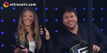 Valentina Retamales junto al conductor Guido Kaczka en el programa Bienvenidos a Bordo.