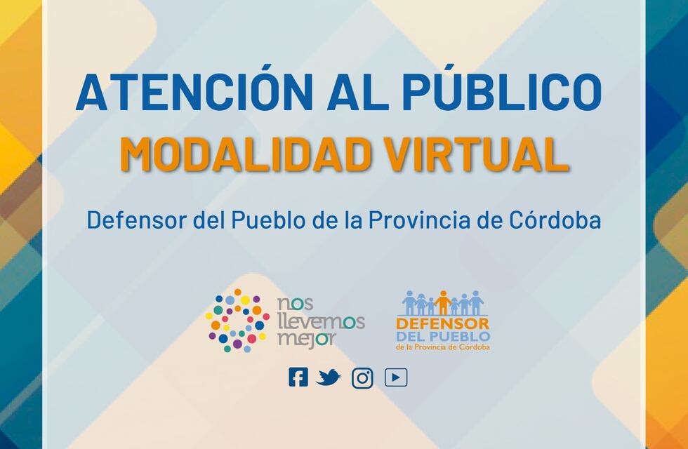 Defensor del Pueblo de Córdoba suma el canal virtual para atender consultas