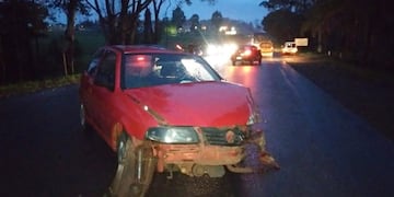 Accidente vial en Apóstoles entre un auto y un camión. Policía de Misiones