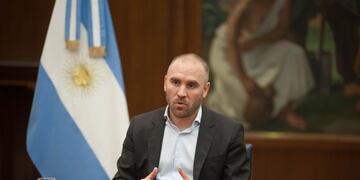 Martín Guzmán ministro de Economía de Argentina durante la entrevista. (Federico Lopez Claro)