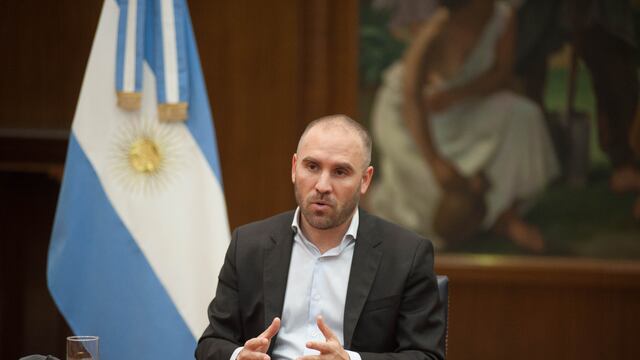 Martín Guzmán ministro de Economía de Argentina durante la entrevista. (Federico Lopez Claro)