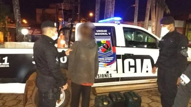 Intentaba robar combustible y terminó demorado.