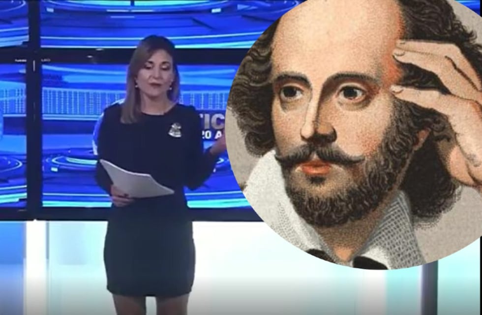 Una periodista de Canal 26 anunció la muerte de Shakespeare y se hizo viral en medios internacionales