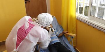 Realización de fichas médicas en el Distrito Oeste.