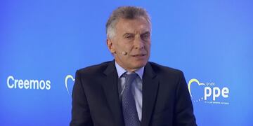 El expresidente Mauricio Macri, durante un discurso en España. (Imagen ilustrativa)