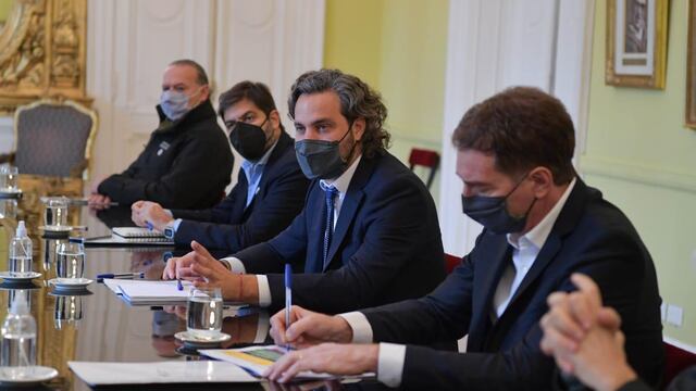 Santiago Cafiero, jefe de Gabinete de la Nación, encabezó la reunión con representantes de Ciudad y Provincia para  impulsar un "cierre duro" del AMBA.