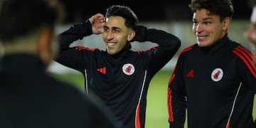 Matías Luque juega la Copa Potrero para el equipo de Julián Álvarez