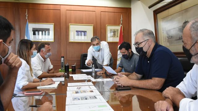 Analizaron el avance de las obras de los canteros en el microcentro