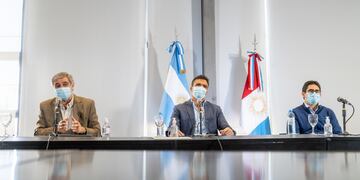 La reunión fue presidida por los ministros Facundo Torres y Diego Cardozo y contó con la participación del ministro Walter Grahovac. (Provincia)