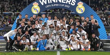 El Merengue, campeón de la Champions League, se impuso por 2-0 sobre las Águilas, campeones de la Europa League, en Helsinski y alzó un nuevo título. / Gentileza.