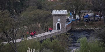 El Dique Chico de San Luis fue desagotado para poder inspeccionar sus costas y el fondo en busca de Guadalupe. Gentileza ANSL