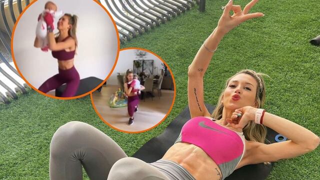 Agustina Gandolfo entrena con Nina.