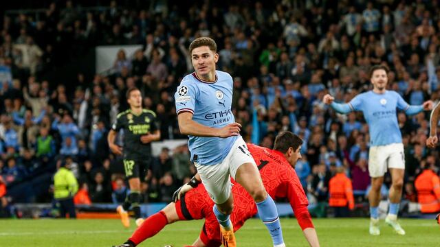 Julián Álvarez marcó el cuarto tanto del Manchester City ante el Real Madrid.