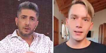 La reacción de Lucas Benvenuto antes de que Jey Mammón llegue a los Martín Fierro.