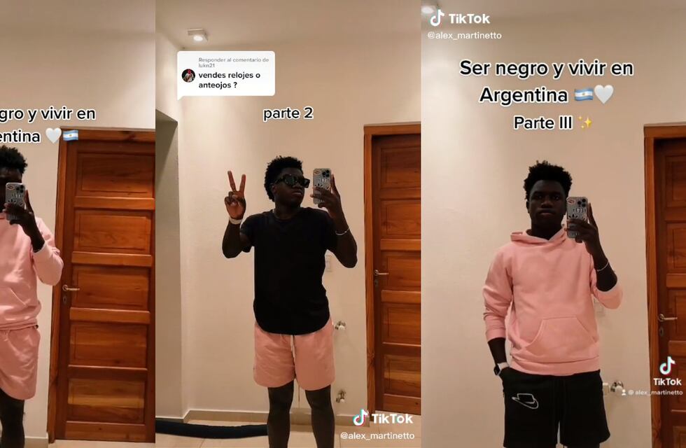 “Ser negro y vivir en Argentina”: un tiktoker cordobés bromeó con lo que le dicen a diario y se hizo viral