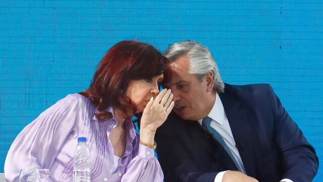 La vicepresidenta Cristina Fernández y el jefe de Estado, Alberto Fernández.