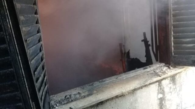 Pérdida casi total de una vivienda por el fuego