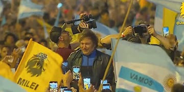 Javier Milei en el cierre de campaña en Córdoba.