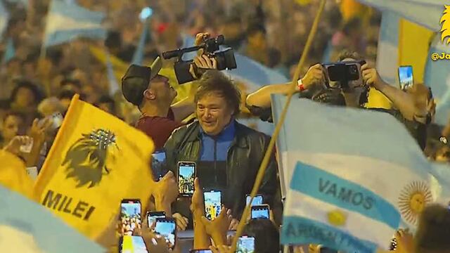 Javier Milei en el cierre de campaña en Córdoba.