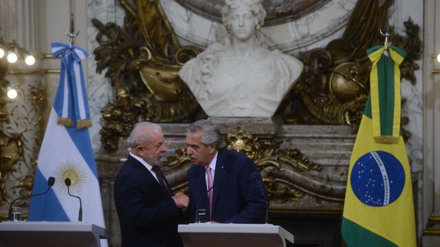 Alberto Fernández y Lula da Silva en Casa de Gobierno. (Foto Clarín)
