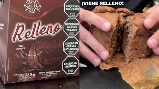 El pan dulce de Águila está relleno de chocolate.