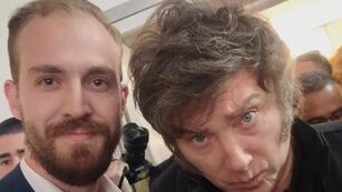 Bryan J. Mayer y el presidente Javier Milei.