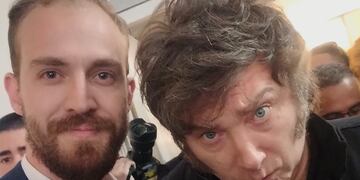 Bryan J. Mayer y el presidente Javier Milei.