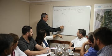 Valinotti en la reunión.