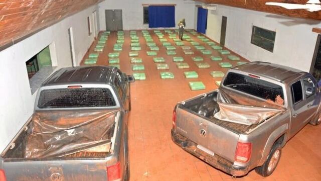 Operativo de Gendarmería descubre millonario cargamento de marihuana en Colonia Victoria.