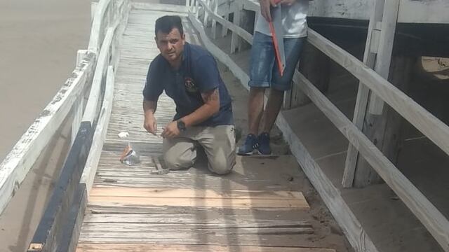 Repararon la Bajada Accesible de Claromecó
