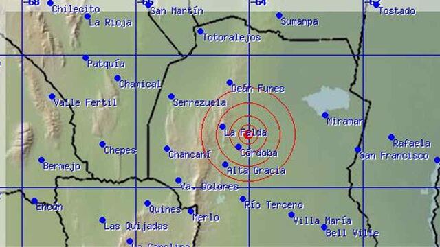 SISMO. En la zona de La Falda. Fue de 2,9º de magnitud (Foto gentileza Inpres).