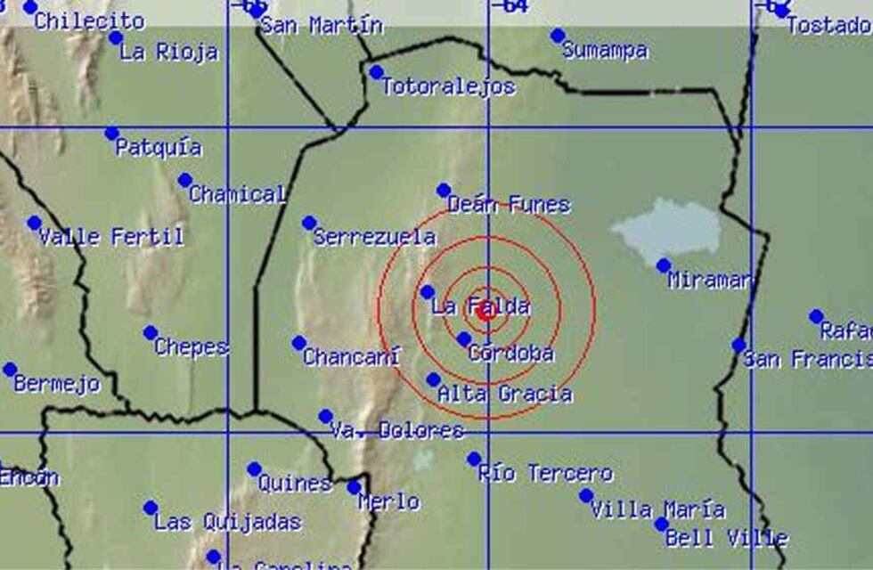 Un sismo de 2.9 se sintió en La Falda y otras localidades de Punilla